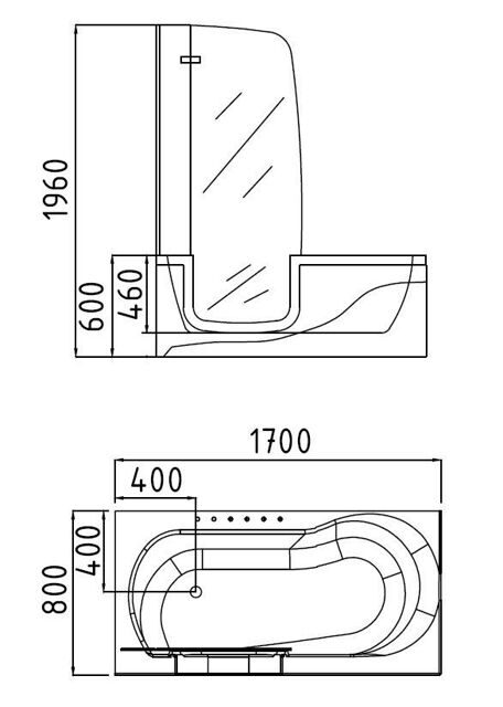 Акриловая ванна Gemy G9246 B L