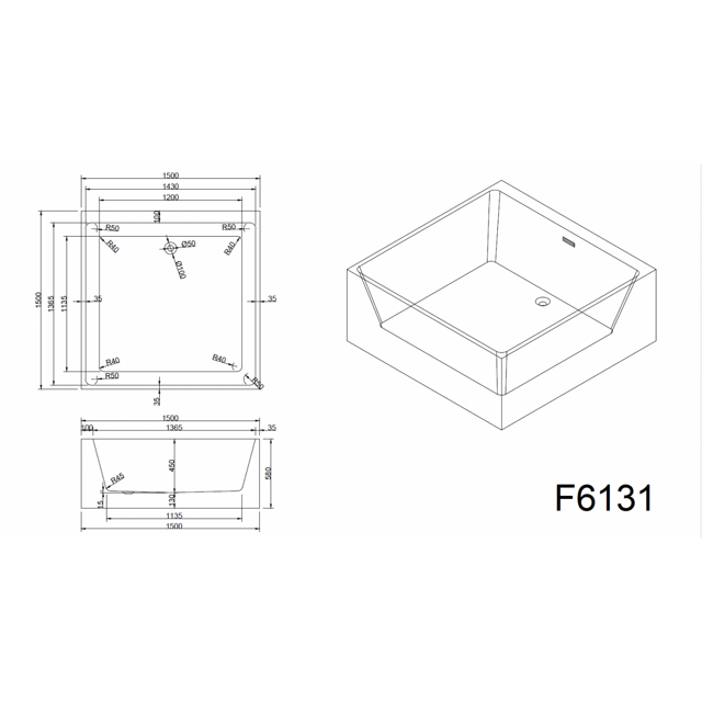 Ванна Frank F6131 White отдельностоящая