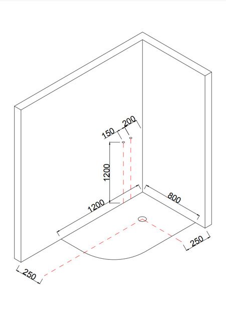 Душевая кабина без гидромассажа Taliente TA-12080G(R) 120*80*215см