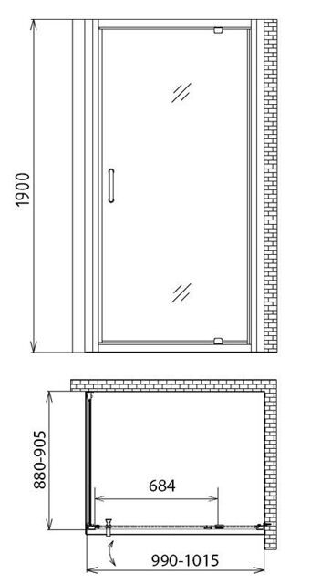 Душевой уголок Gemy Sunny Bay S28160-A90