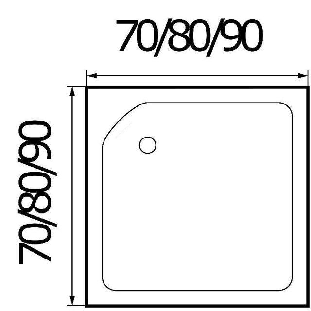 Душевой поддон  River   80*80*24  квадрат