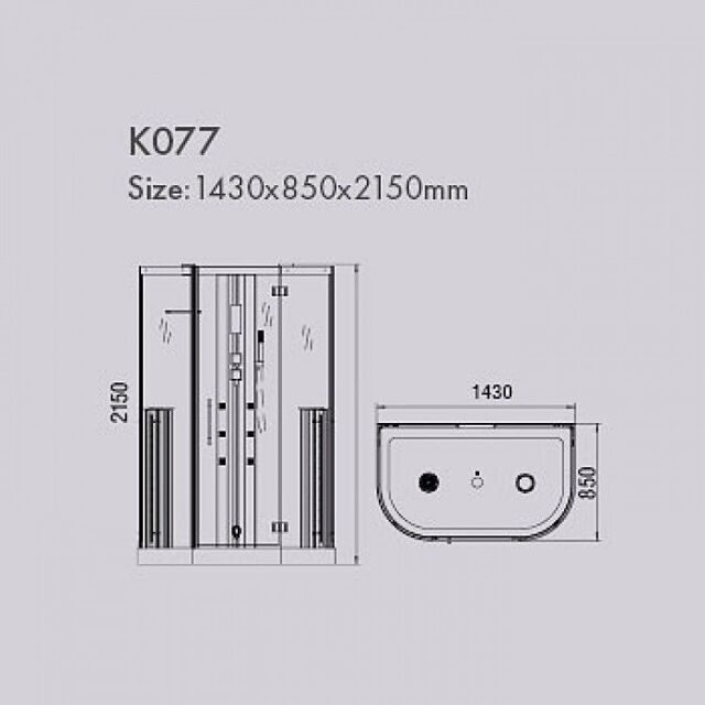 Инфракрасная душевая кабина KOY K077