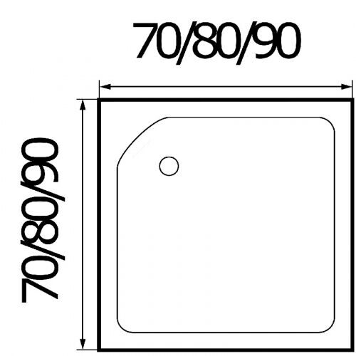 Душевой поддон  River   80*80*24  квадрат