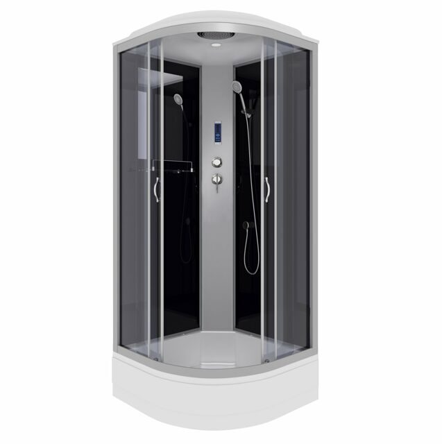 Душевая кабина NG-3501-14P (900х900х2150) средний поддон(26см) ГИДРОМАССАЖ стекло ТОНИРОВАННОЕ 4 места