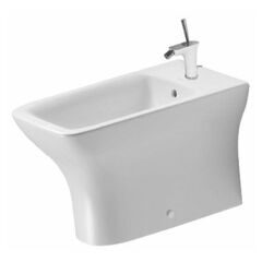 Биде напольное DURAVIT PuraVida 224710-WG с горизонтальным выпуском