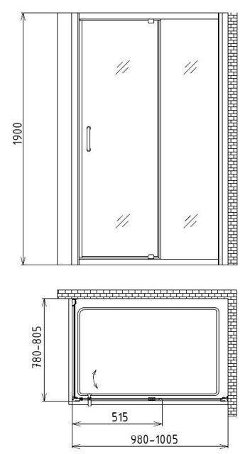 Душевой уголок Gemy Sunny Bay S28191A-A80