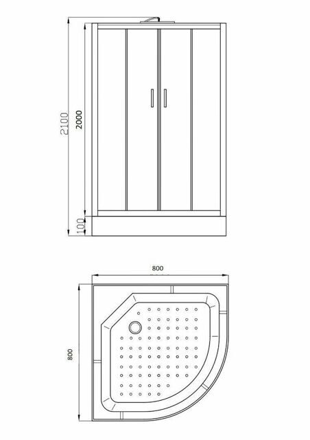 Душевая кабина Parly EC83NR 80X80 без крыши